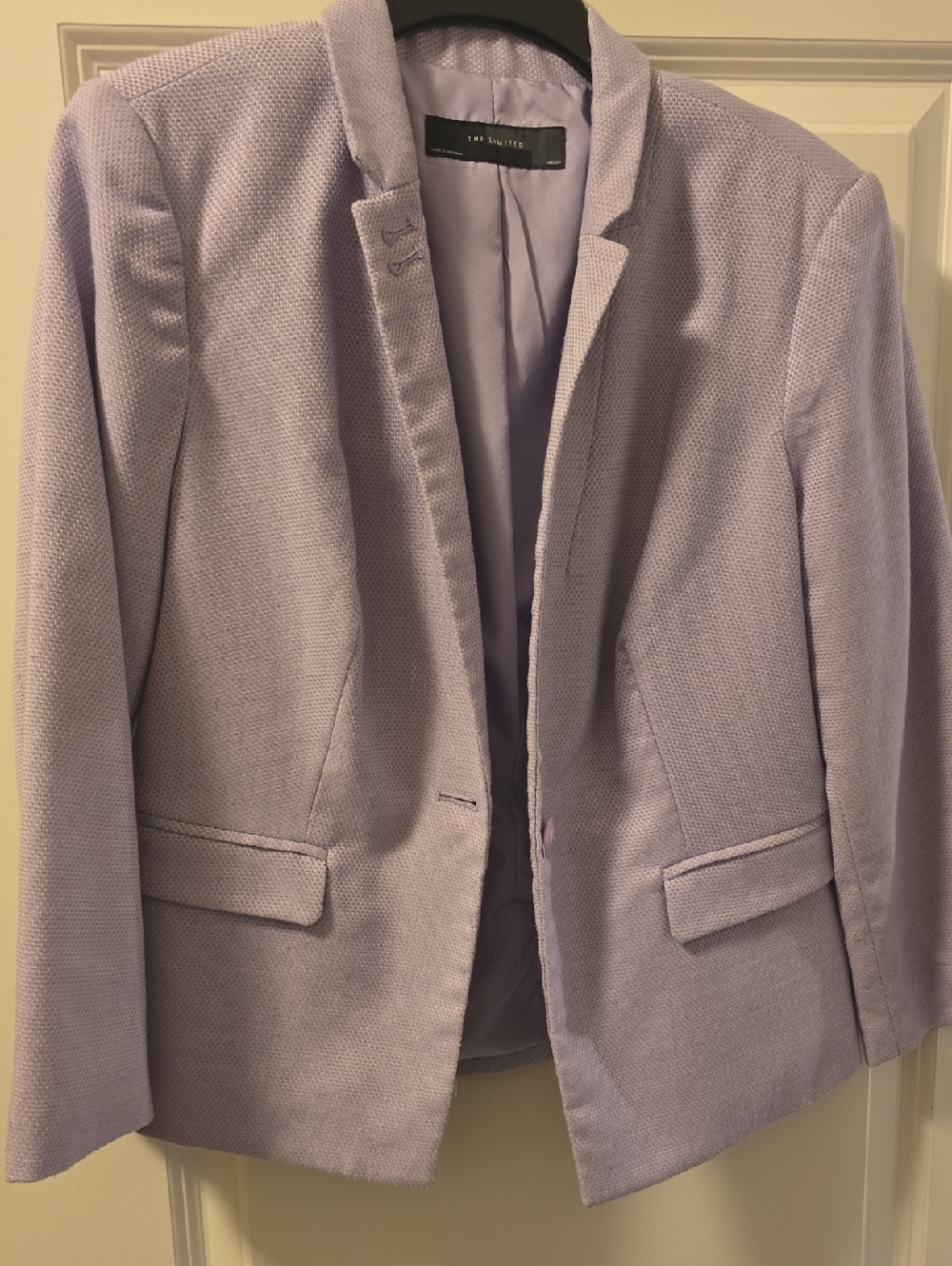 The Limited Lavender Textured Tailored Blazer